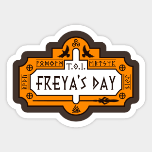 Thanks Odin It's Freya's Day Sticker